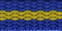 Blå/gul/blå  10 mm
